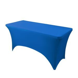 1 Pack Washable Rectangle Spandex Tablecloth, 6FT Blue